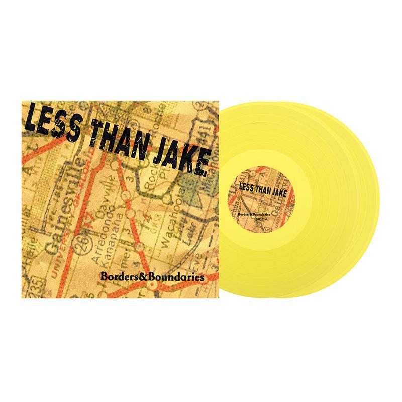 LESS THAN JAKE – Borders & Boundaries (25th Anniversary Expanded Edition) – 2LP – Transparent Yellow Vinyl [JAN 23]