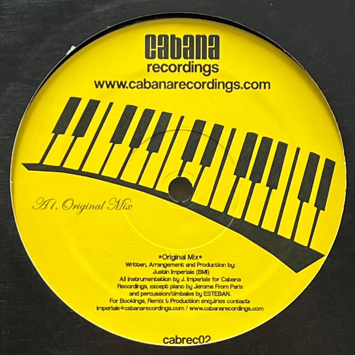 JUSTIN IMPERIALE / Piano Daze (Cabana cabrec02, 12inch)