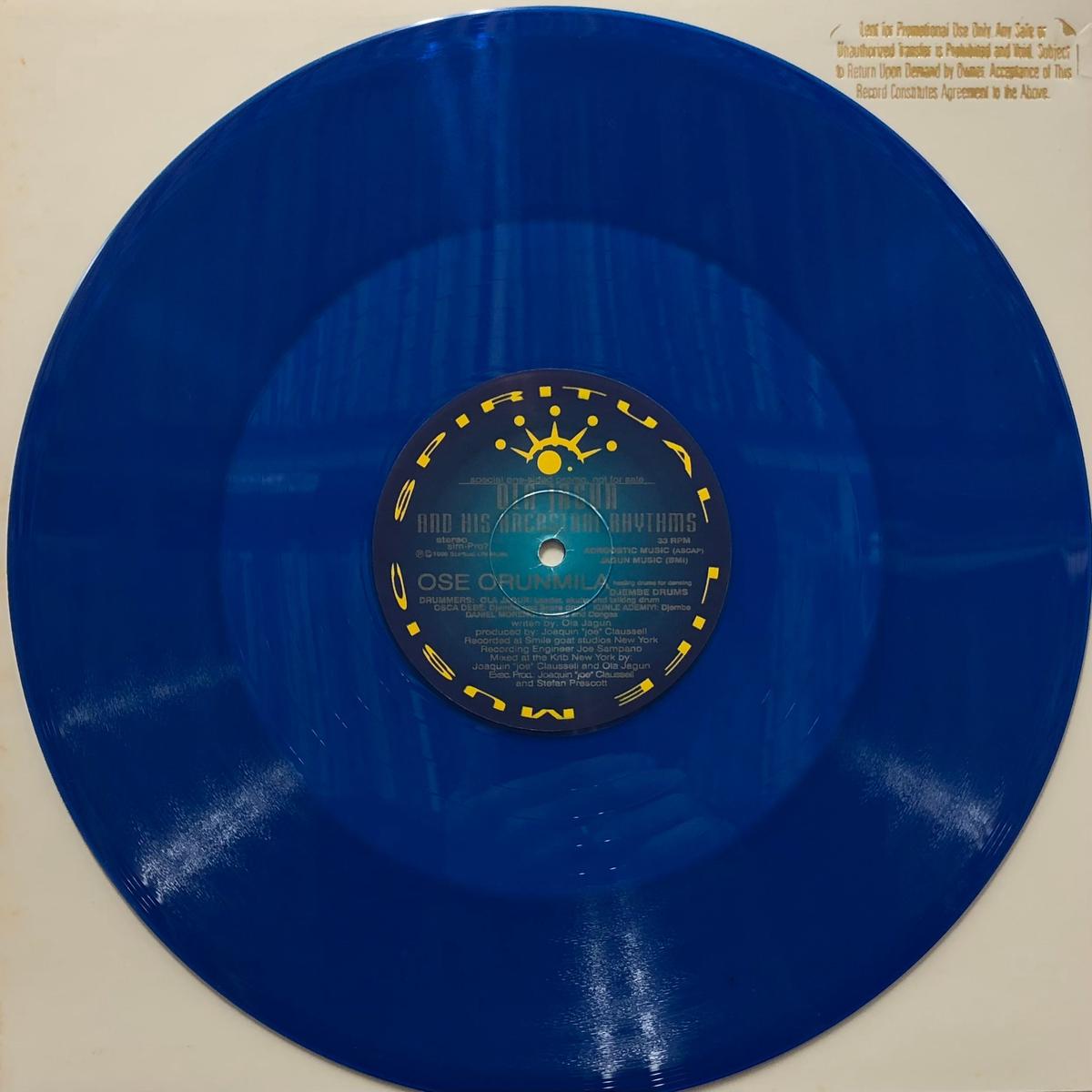 OLA JAGUN & THE ANCESTRAL RYHTHMS / Ose Orunmila (Djembe Drums) (Promo, Blue Vinyl) 12inch