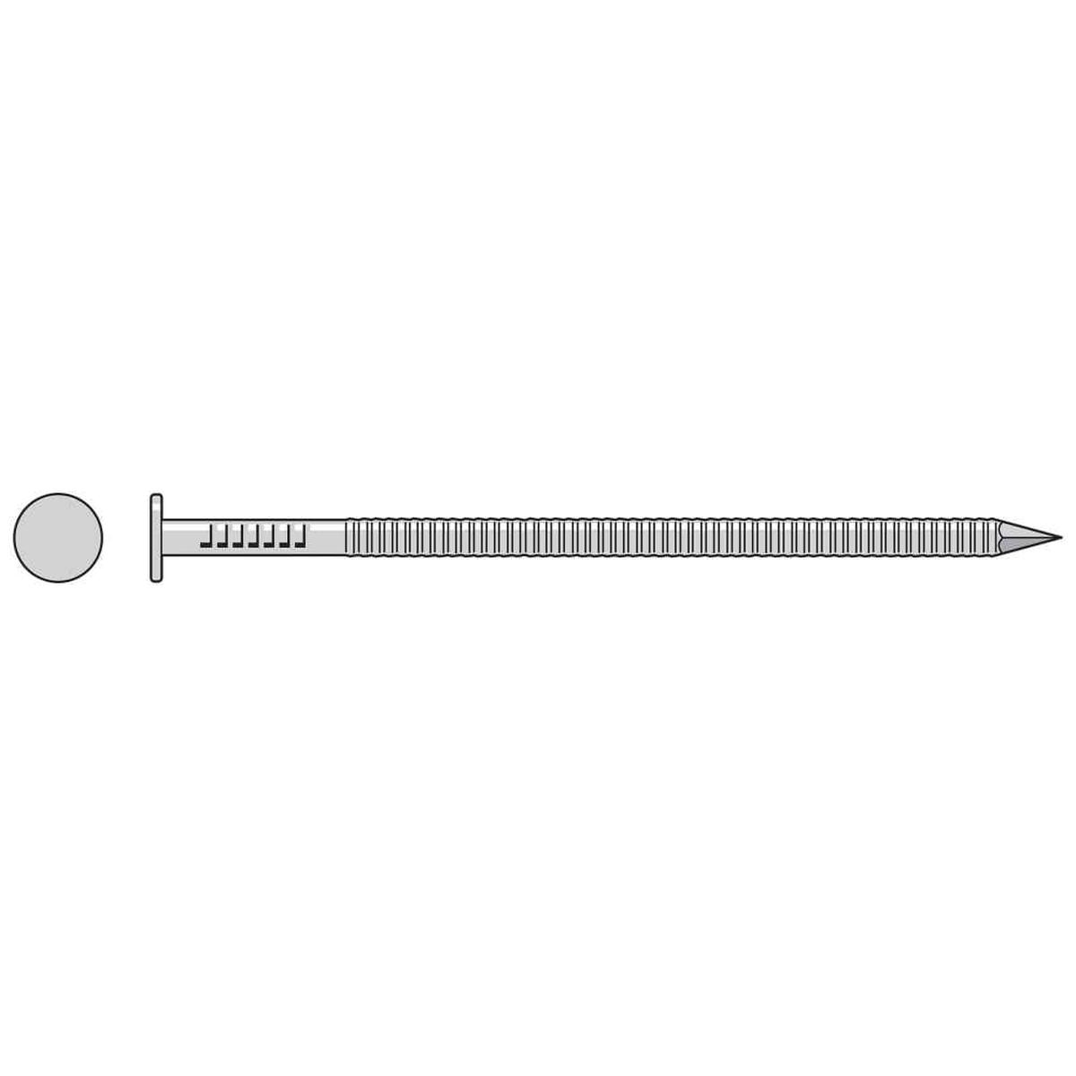 4" - 6 Gauge Annular Ring Shank Common Nail - 316 Stainless Steel, 5 lb. Pkg