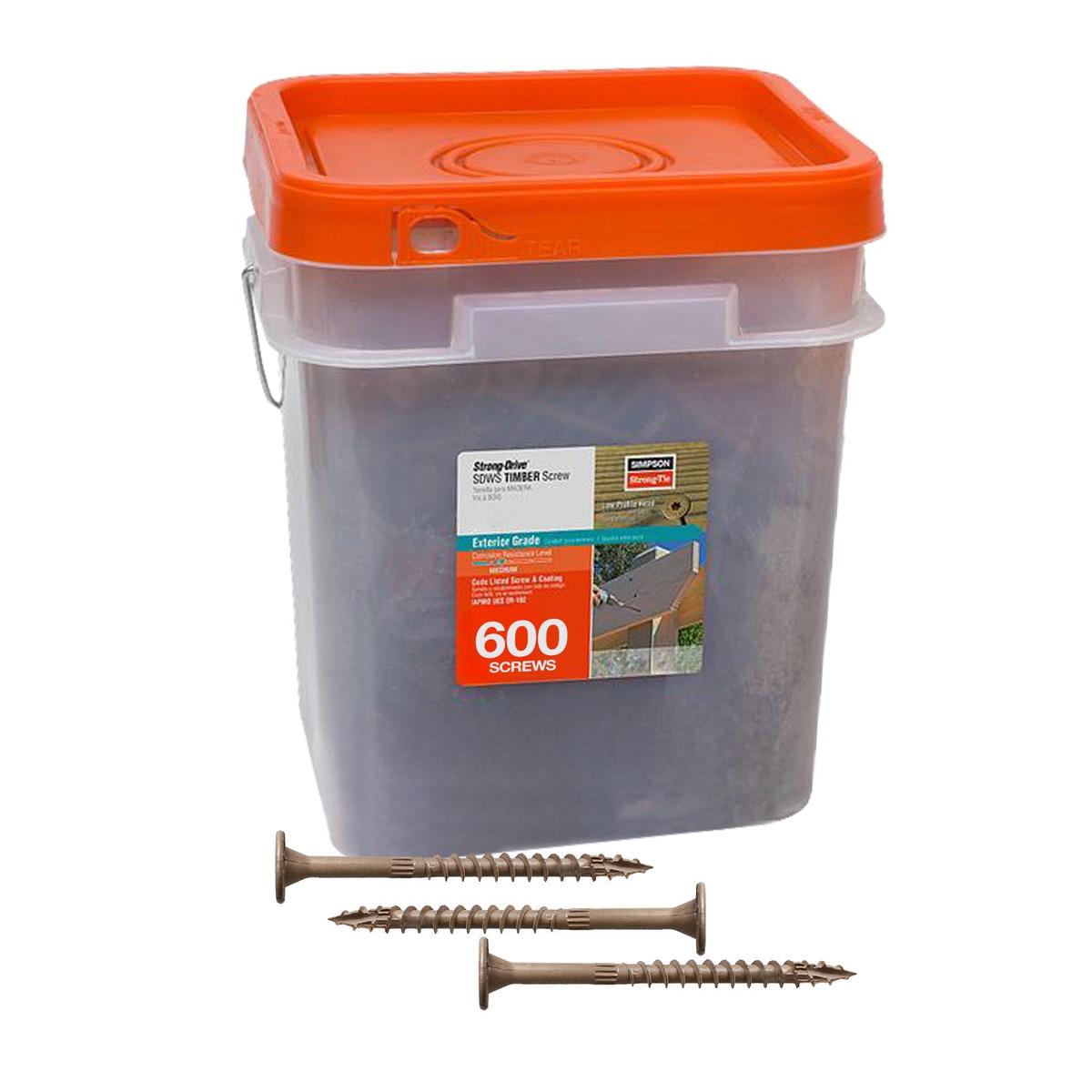 0.220" x 4" Strong-Tie SDWS22400DB Timber Screw - Double Barrier Coating, Tan | Qty. 600