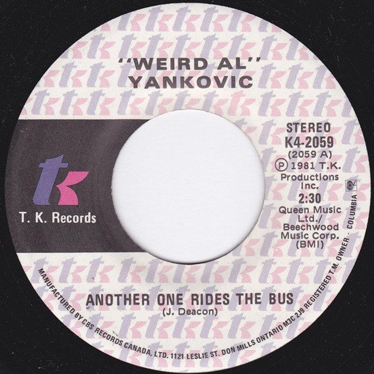 "Weird Al" Yankovic - Another One Rides The Bus / Gotta Boogie (7") (Used)