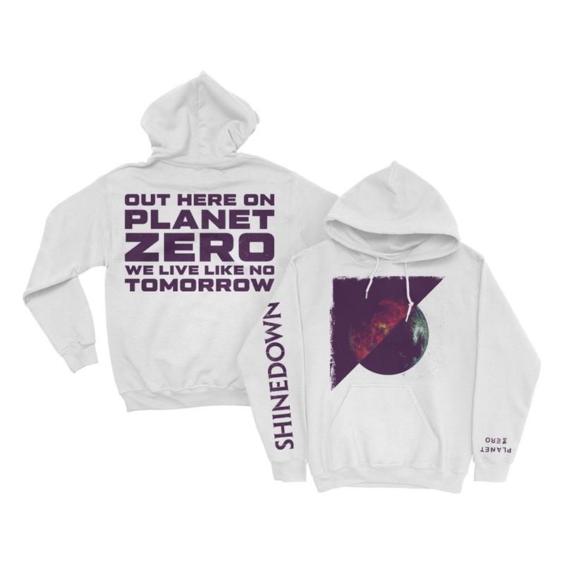 Planet Zero White Hoodie
