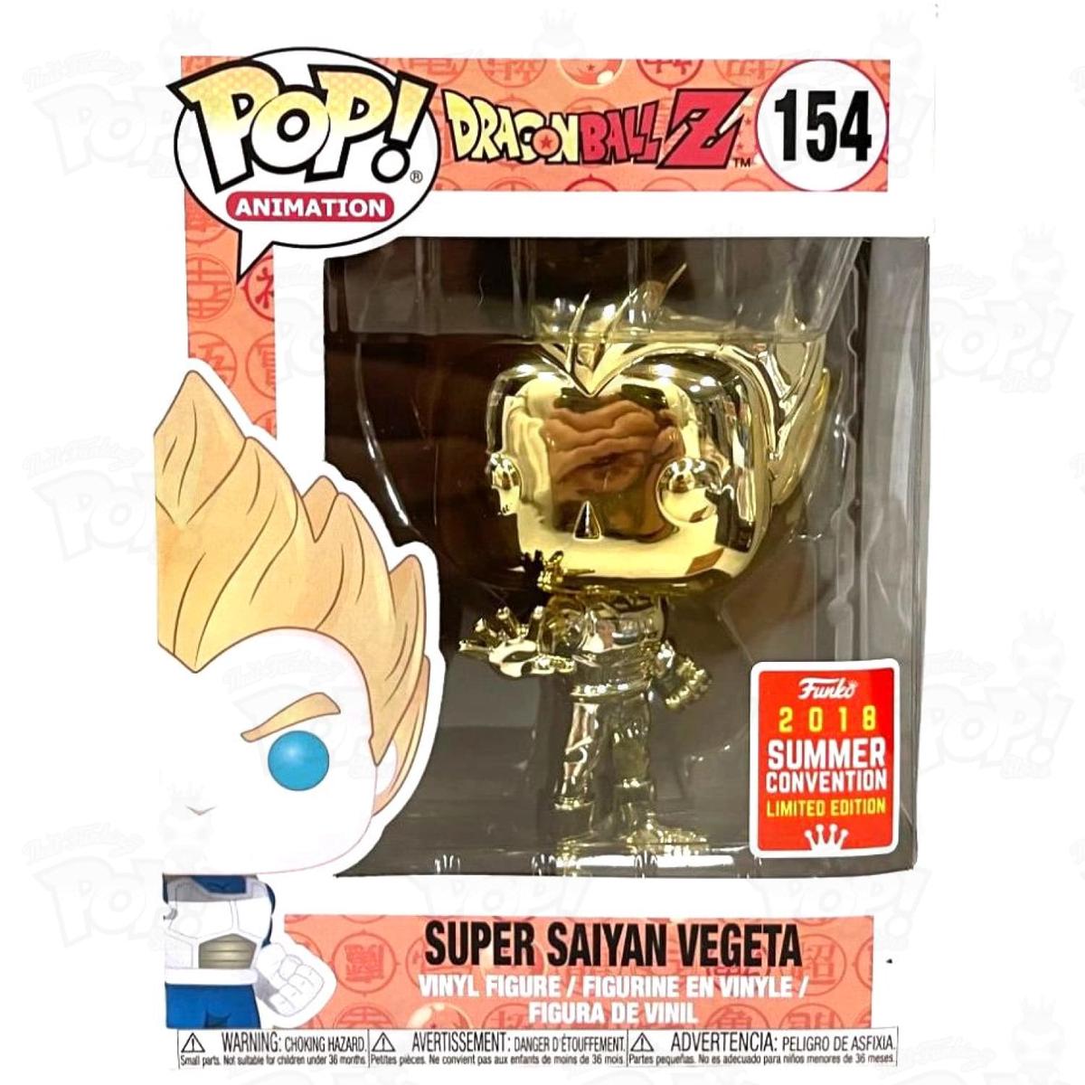 Dragon Ball Z Super Saiyan Vegeta (#154) Gold Chrome Summer Convention 2018